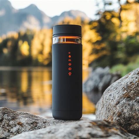 Hightech water bottle with a builtin temperature gauge and smart ...