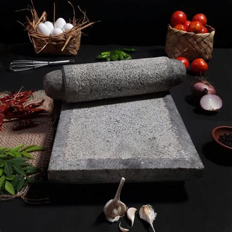 Buy Small Size Inepta Authentic Indian Stone Ammikallu Stone Grinder ...