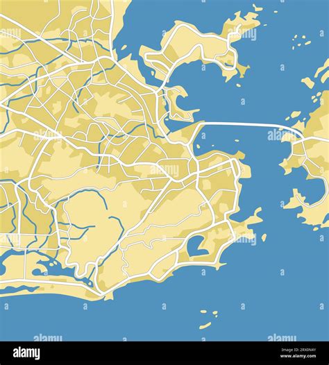 Layered vector illustration map of Rio de Janeiro Stock Vector Image & Art - Alamy