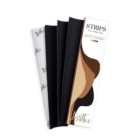 Buy ButtChique Black Pre-Cut Body Tape Strips (Pack of 4) Online
