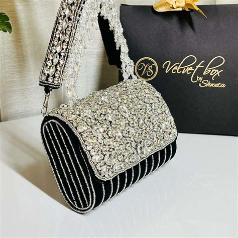 Vs crystal stone bag black