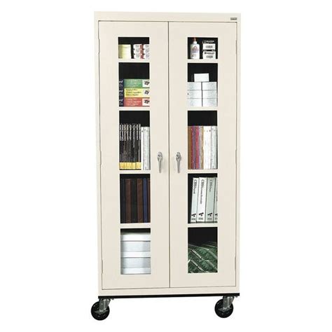 Sandusky Lee Clearview Door Storage Cabinet, 36 in W, 78 in H, 24 in D ...