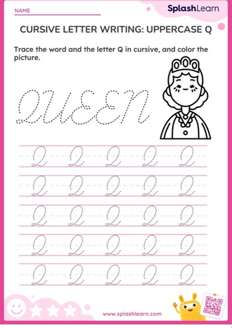 Image result for Cursive Q Practice Sheets