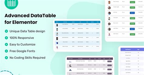Envato DataTable 的图像结果