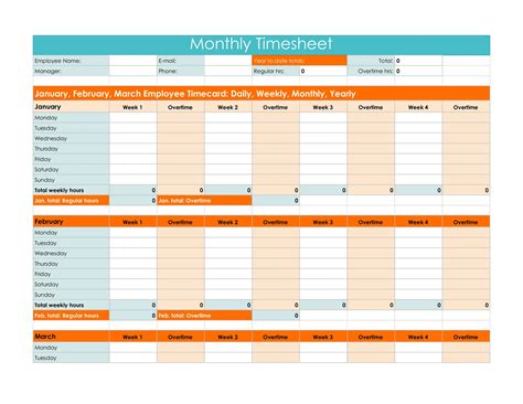 Timesheet Template