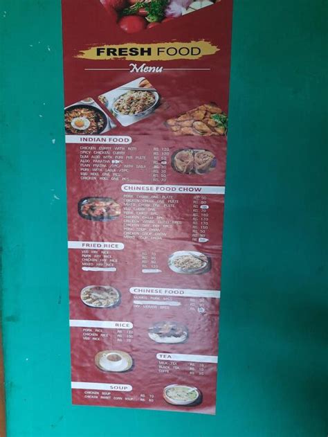 Menu at Fresh Food, Dimapur