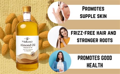 Buy Multano Pro Pure Cold Pressed almond oil for Hair Oil | 6X Vitamin ...