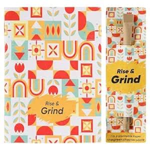 THE GREEN CHAPTER Rise and Grind- A5 Notebook & Plantable Seed Pen Set ...