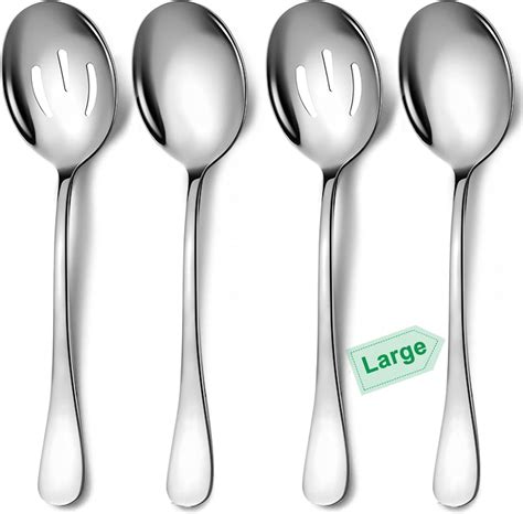 Amazon.com | SOLEADER Extra Large Serving Spoons Set,12 Inch Stainless ...
