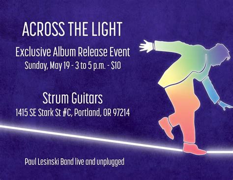 Paul Lesinski Album Release Celebration!, Strum Guitars, Portland, 19 ...