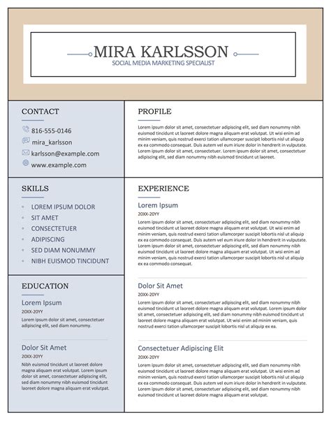 Free Resume Templates Designed for Microsoft Word (.docx)
