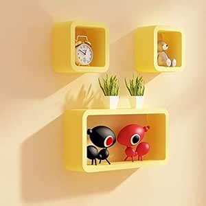 ANB Enterprises Wall Shelf Square Shape Floating Wall Shelves, Living ...