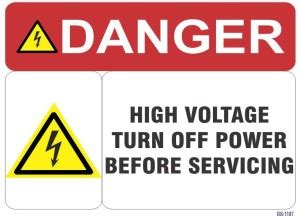 SignageShop High Voltage Turn off Power before servicing Emergency Sign ...