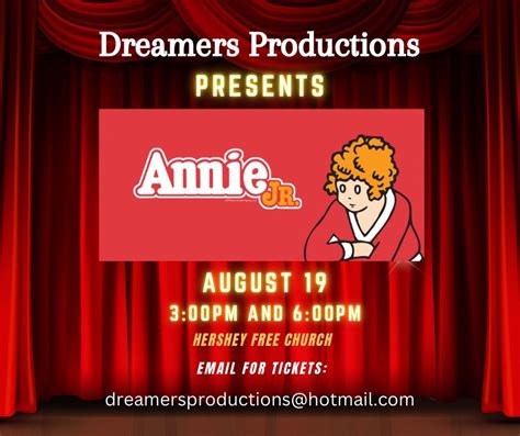 Annie Jr, Hershey Free Church, Hummelstown, August 19 2023 | AllEvents.in