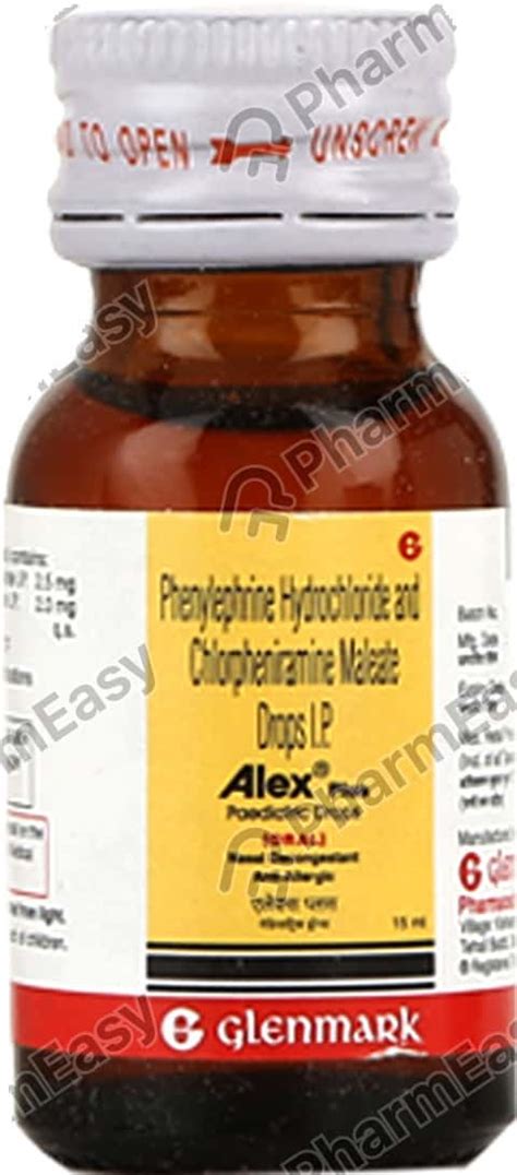 Buy Alex Plus Peadiatric Bottle Of 15ml Oral Drops Online at Flat 15% ...