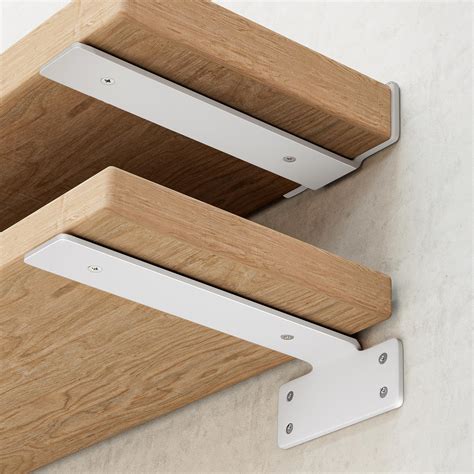 Snapklik.com : 6 Inch Floating Shelf Brackets White, Hidden Invisible L ...