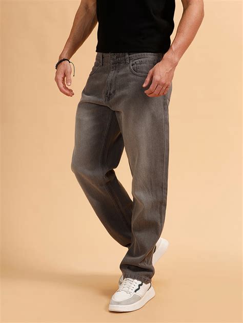 Solid Heavy Fade Anti Fit Jeans | Grey – Wrogn