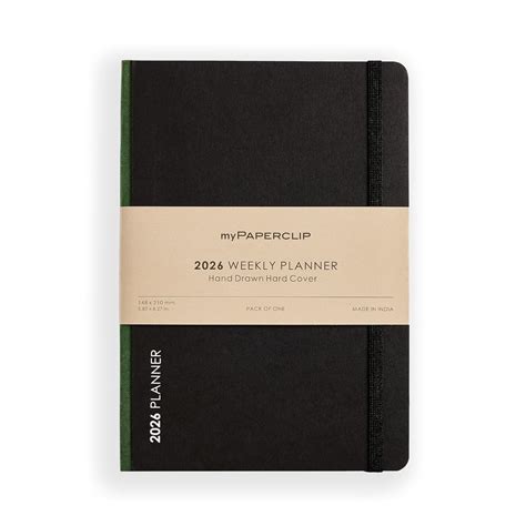 myPAPERCLIP 2026 Weekly Planner | A5 Size | Hard Cover | 192 Pages, 80 ...