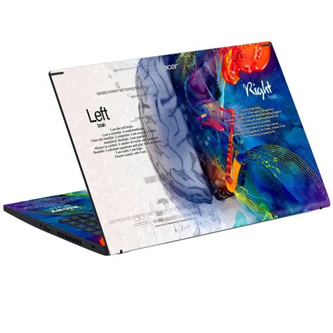 Left Right Blue Brain 3D Embossed Laptop Skin | Buy Online Now ...