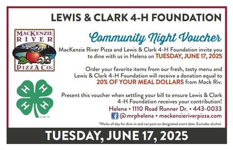 4-H FUNdraiser @ MacKenzier River Pizza Co. , MacKenzie River Pizza Co ...