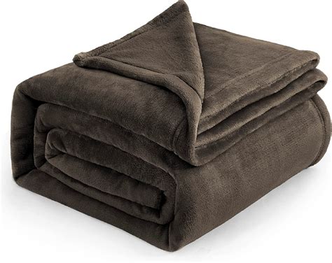 Cozy Comfort Fleece Blanket Queen Blanket Brown - Soft Lightweight ...