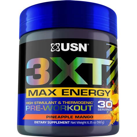 Usn 3xt Max Pre Workout Supplement Powder For Energy Endurance ...