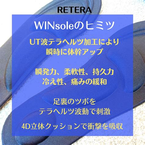 どこまでも走る！WINsole テラヘルツの即効性 | 合同会社RETERA/Robe de rubanローブデリボン