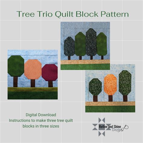 Image result for Tree Quilt Block Pattern