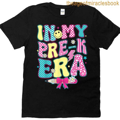 In My Pre-k Era Girls Kid Teacher Back To School Prek Preppy T-shirt