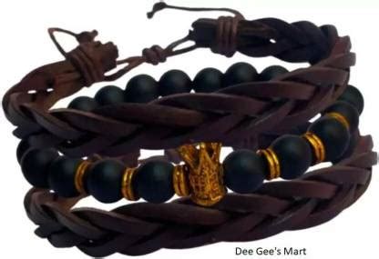 Dee Gee's Mart Designer Crown Multi Layer Leather Brown,Black Wrist ...