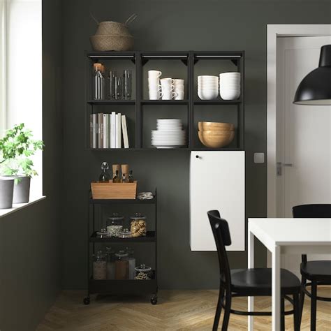 ENHET storage combination, anthracite/white, 120x32x150 cm (471/4x125 ...