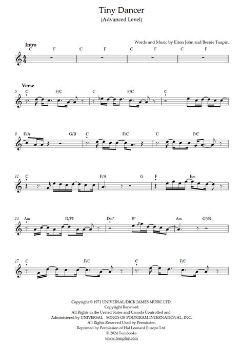Tiny Dancer Chords Guitar