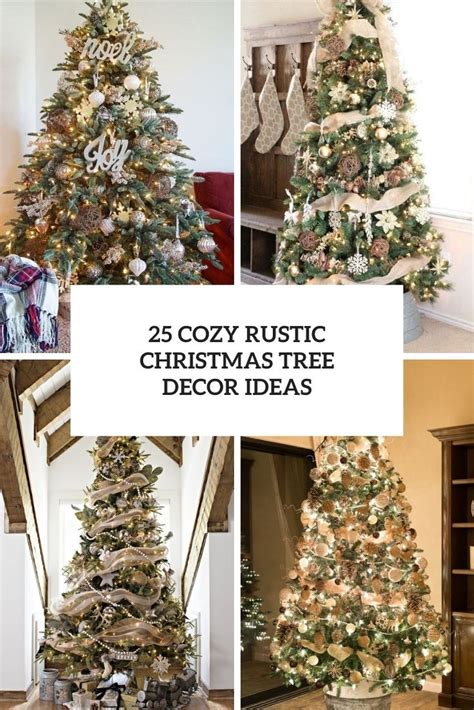 Image result for Rustic Christmas Tree Decorations