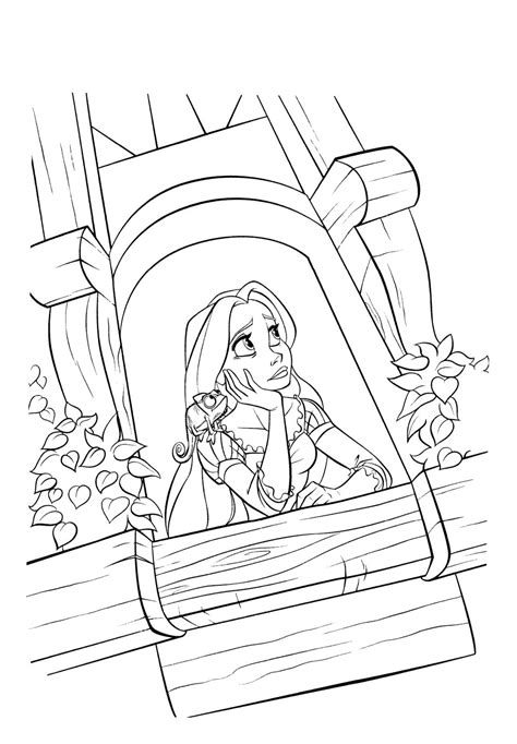 Rapunzel Tower Coloring Page at GetColorings.com | Free printable ...