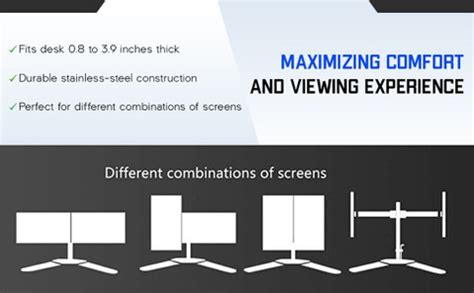 TONY STARK LED Dual Monitor Stand Desk Clamp Mount Two arms swivel tilt ...