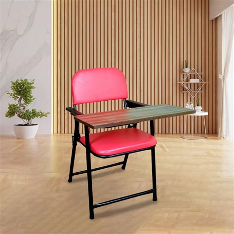 FURNIMAX Foldable Desk Chair with Adjustable Writing Pad | Mild Steel ...