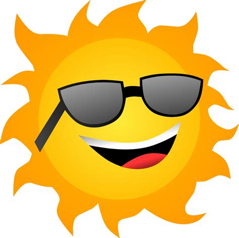 Cartoon Sun With Sunglasses