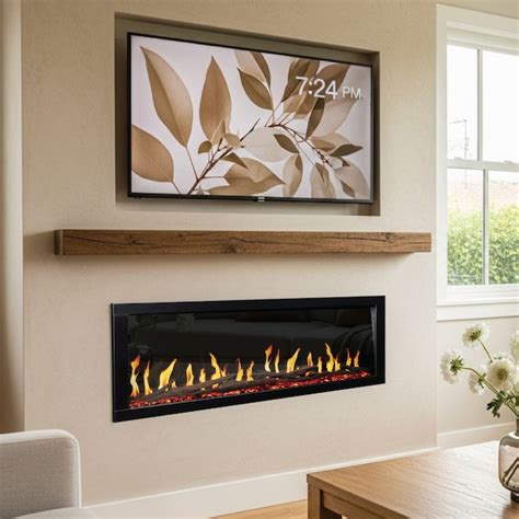 Modern Ember 67-in W Black Wall mount Fan-forced with Remote Control ...