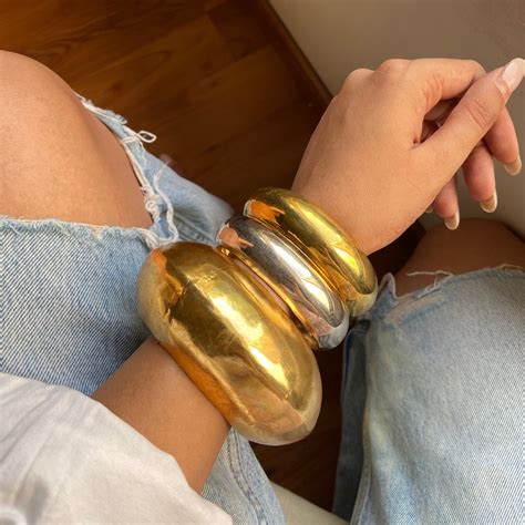 Big Golden Matte Gold Bangle Stack by leshya – BANGLES BY LESHYA