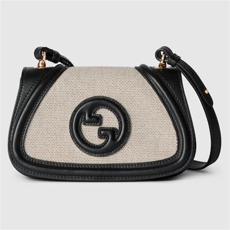 Minibolso de hombro Gucci Blondie en lona natural | GUCCI® ES