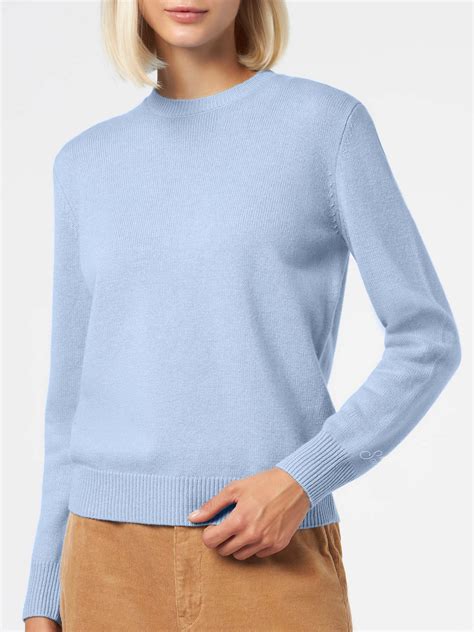100% CASHMERE sweater Sorbonne in light blue – MC2 Saint Barth