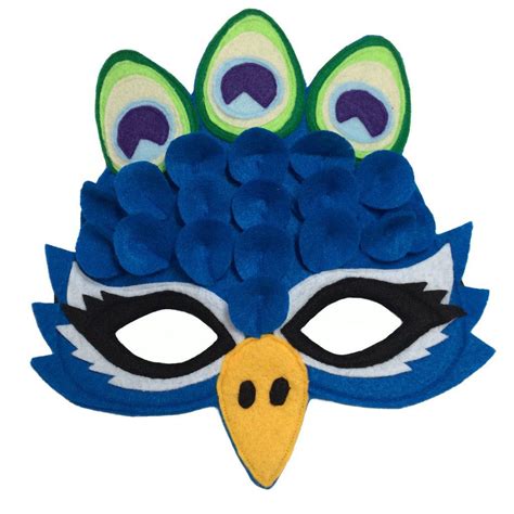 Felt PEACOCK Bird Costume Mask for Kids - Etsy | Mask for kids, Bird ...