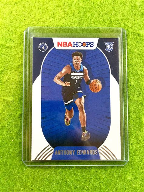 ANTHONY EDWARDS ROOKIE CARD JERSEY #1 TIMBERWOLVES 2020-21 Hoops ...