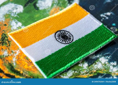 India, Country Flag Against the Backdrop of the World, Concept of India S Place in the ...