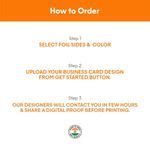 Custom Raised Foil Business Cards | Gold & Silver Visiting Cards