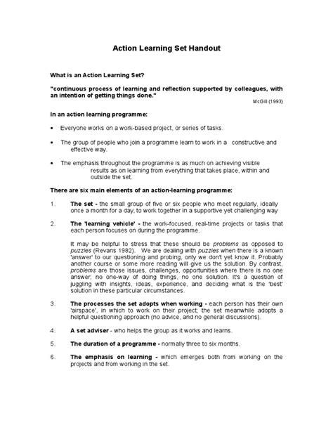 Image result for Examples of Action Learning Sets Questions