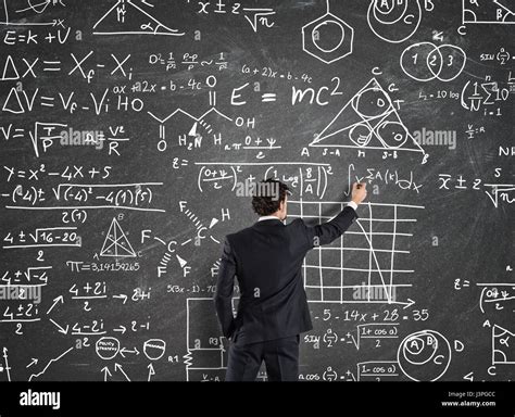Businessman solve problems with Math calculations Stock Photo - Alamy