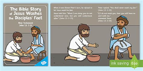 Jesus Washes the Disciples' Feet eBook Booklet | Twinkl