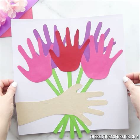 Handprint flower bouquet the best ideas for kids – Artofit