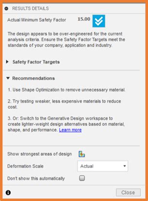 Fusion 360 Simulation Tutorial Shape Optiimization 的图像结果